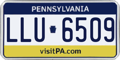 PA license plate LLU6509