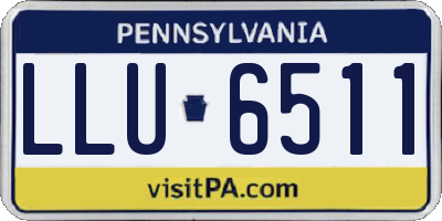 PA license plate LLU6511