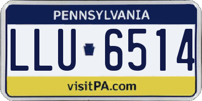 PA license plate LLU6514