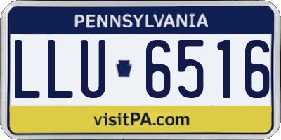 PA license plate LLU6516