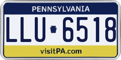 PA license plate LLU6518