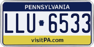 PA license plate LLU6533