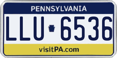 PA license plate LLU6536