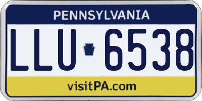 PA license plate LLU6538