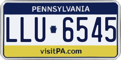 PA license plate LLU6545