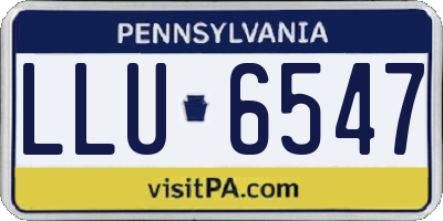 PA license plate LLU6547