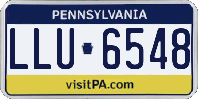 PA license plate LLU6548