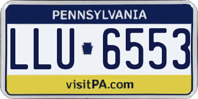 PA license plate LLU6553