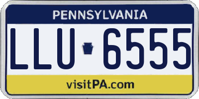 PA license plate LLU6555