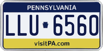PA license plate LLU6560