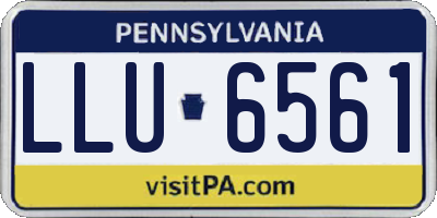 PA license plate LLU6561