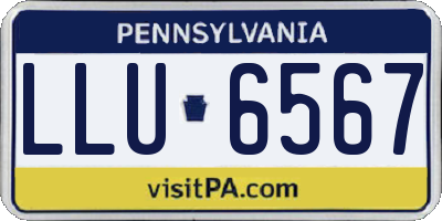 PA license plate LLU6567