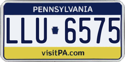 PA license plate LLU6575