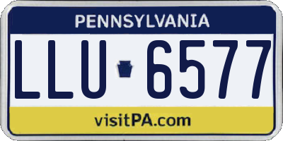 PA license plate LLU6577