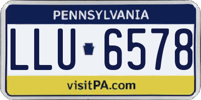 PA license plate LLU6578