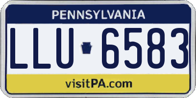 PA license plate LLU6583
