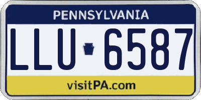 PA license plate LLU6587