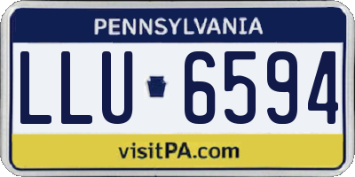 PA license plate LLU6594