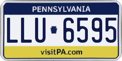 PA license plate LLU6595