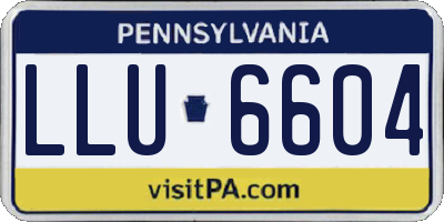 PA license plate LLU6604