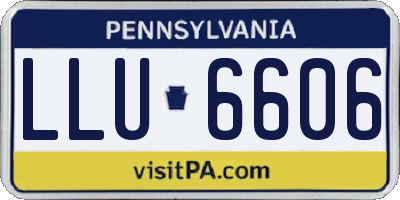 PA license plate LLU6606