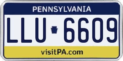 PA license plate LLU6609