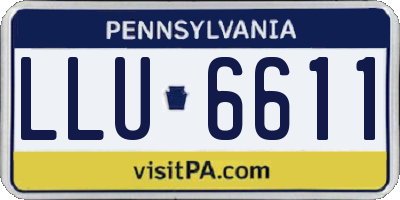 PA license plate LLU6611