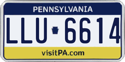 PA license plate LLU6614