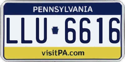 PA license plate LLU6616