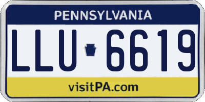PA license plate LLU6619