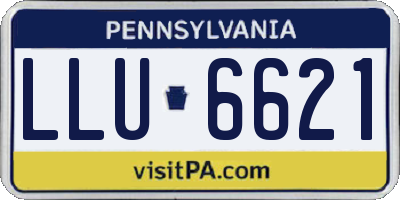 PA license plate LLU6621