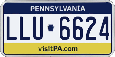 PA license plate LLU6624