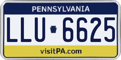 PA license plate LLU6625