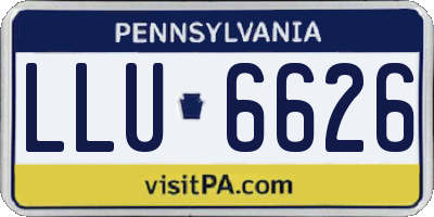 PA license plate LLU6626