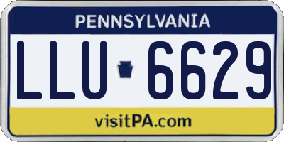 PA license plate LLU6629