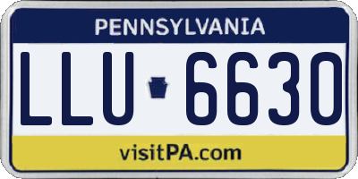 PA license plate LLU6630