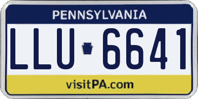 PA license plate LLU6641