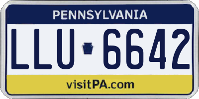 PA license plate LLU6642