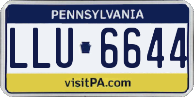 PA license plate LLU6644