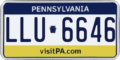 PA license plate LLU6646