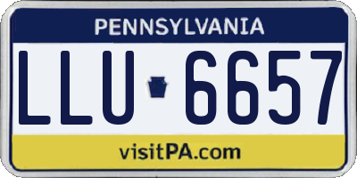 PA license plate LLU6657