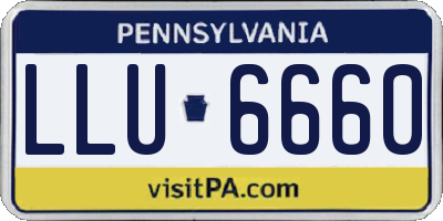 PA license plate LLU6660