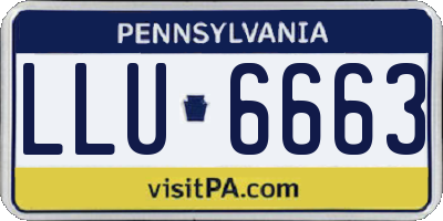 PA license plate LLU6663