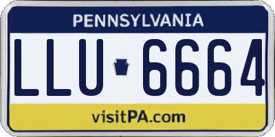 PA license plate LLU6664
