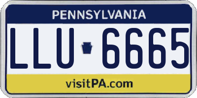 PA license plate LLU6665