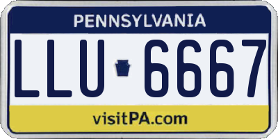 PA license plate LLU6667