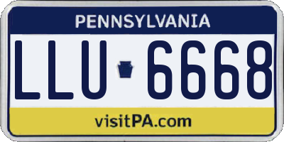 PA license plate LLU6668