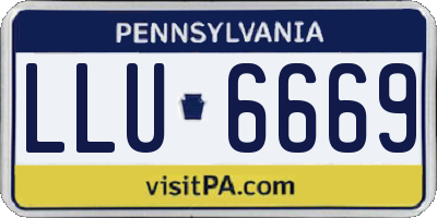 PA license plate LLU6669