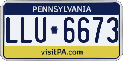 PA license plate LLU6673