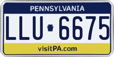 PA license plate LLU6675